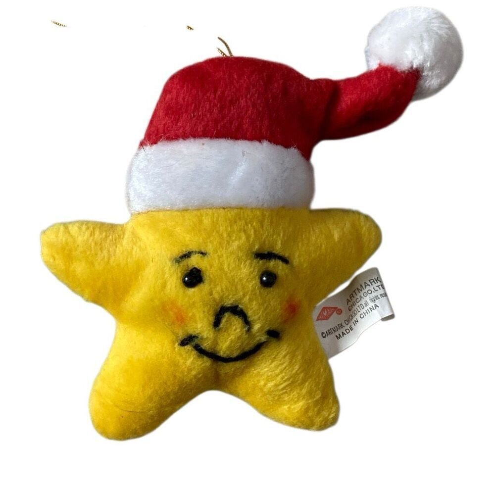 Vintage 90s Celestial Star Anthropomorphic Ornament Whimsigoth RARE decor plush